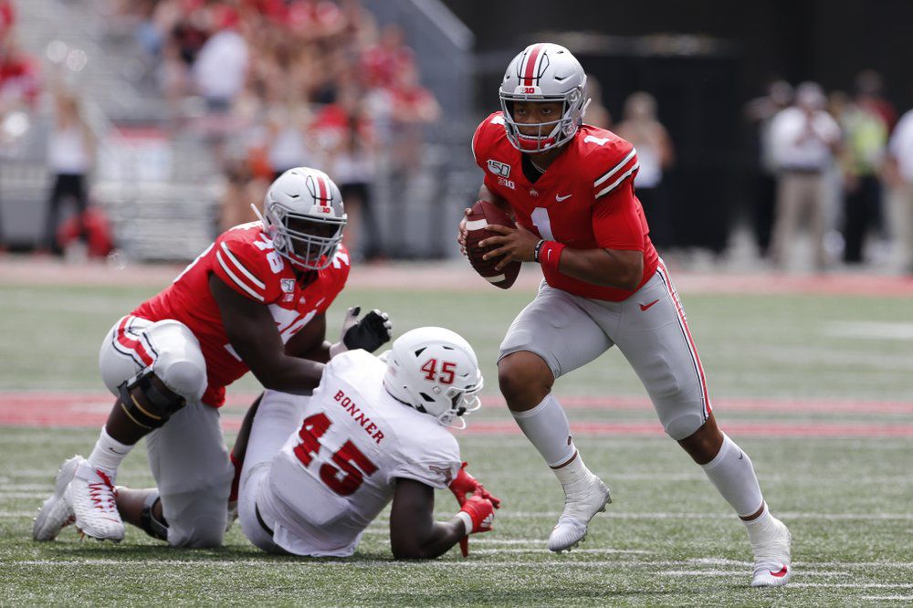 Ohio State quarterback Justin Fields